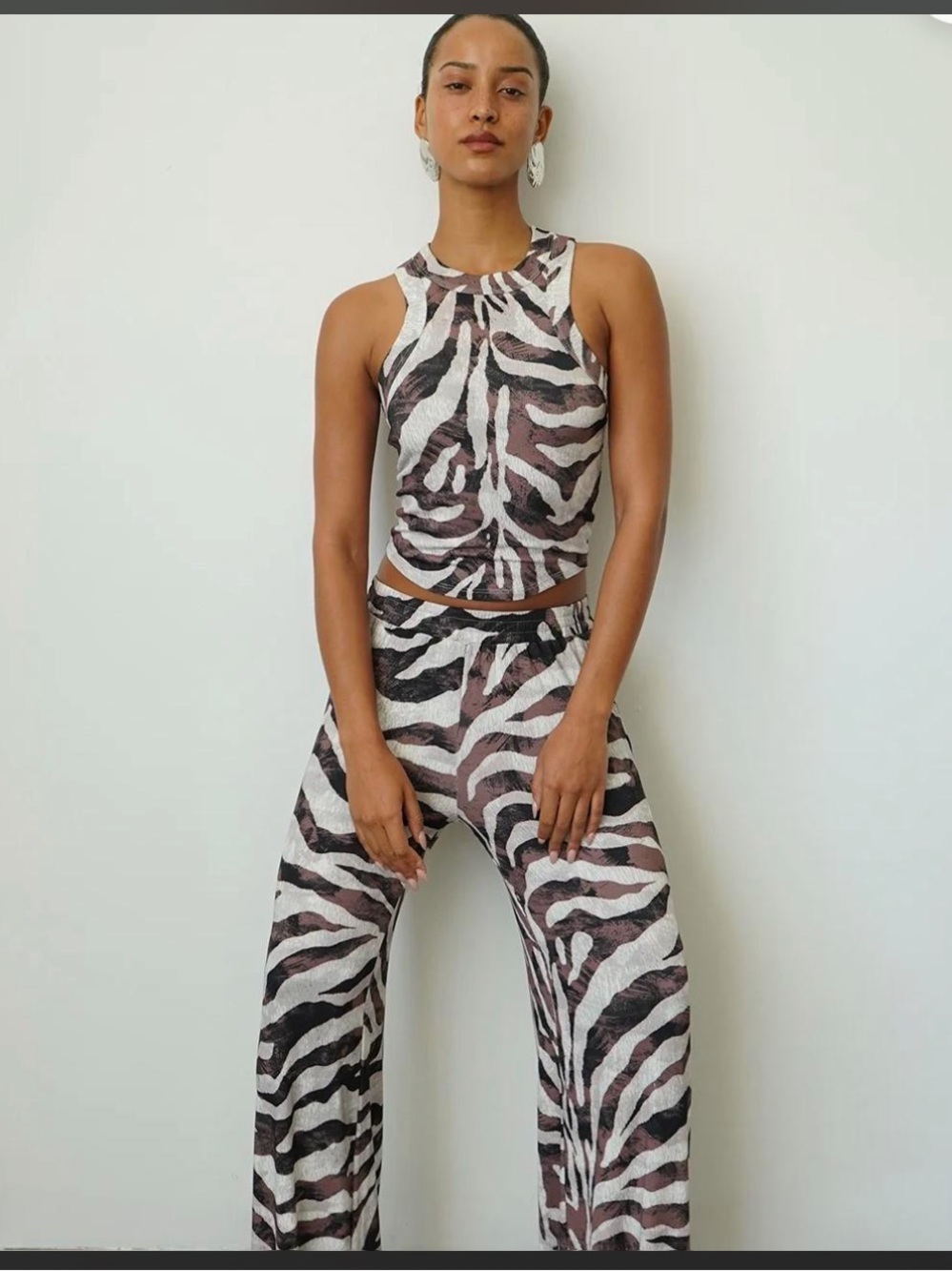 LNA Safari Ribbed Set - Tank and Bottoms NWT Size Small